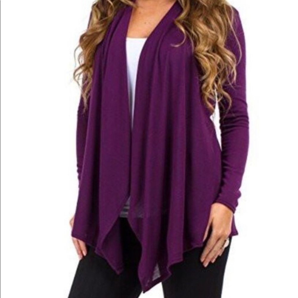 Drape front cardigan
